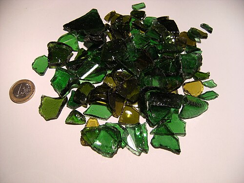 Green glass cullet