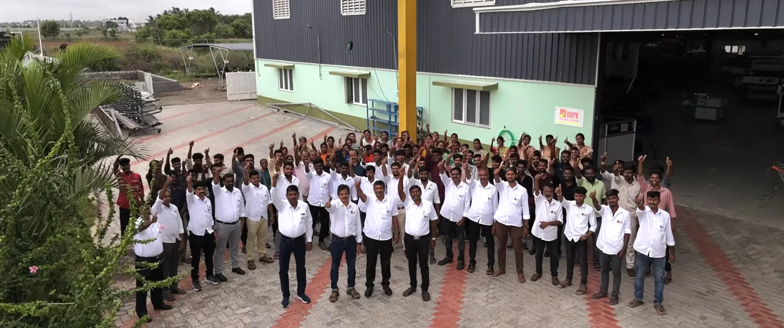 The MARK team at the manufacturing facility