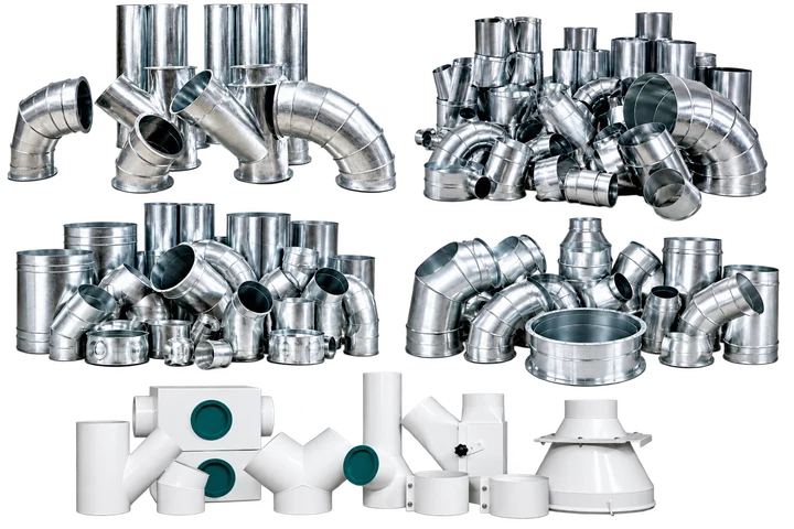 GI MS SS ducting materials